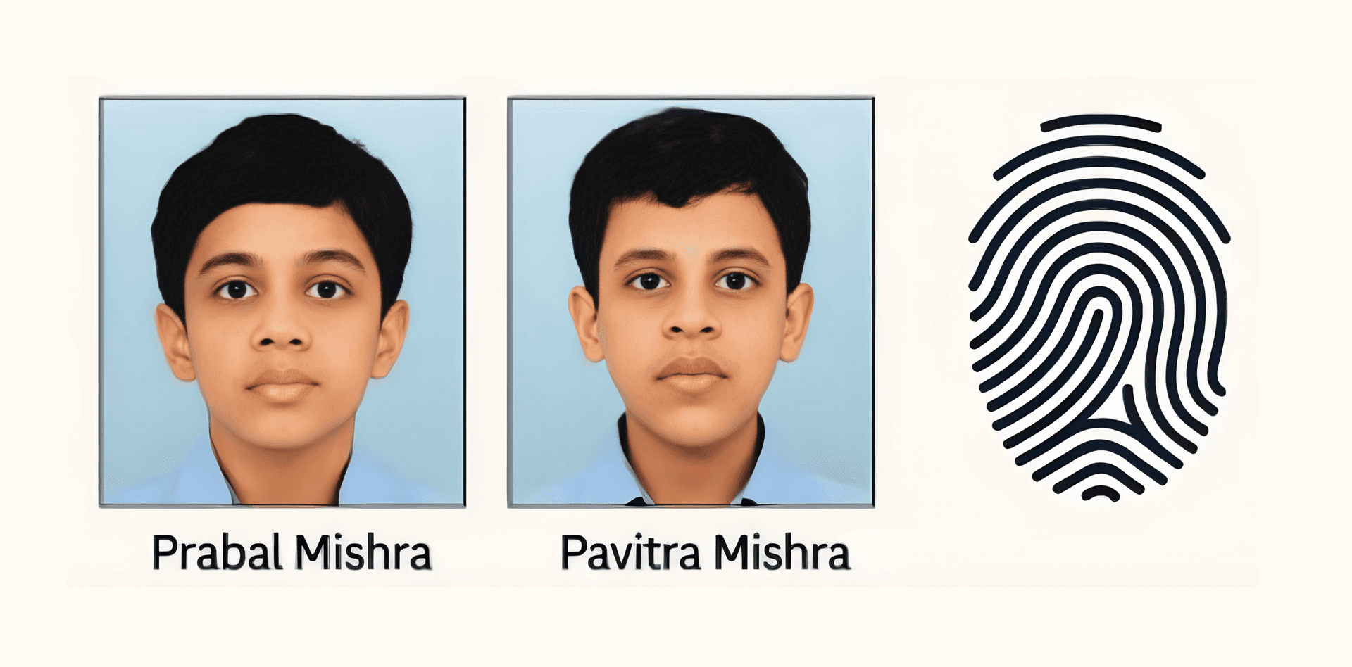 Fingerprints and Retina Scans of Twins matched Identical