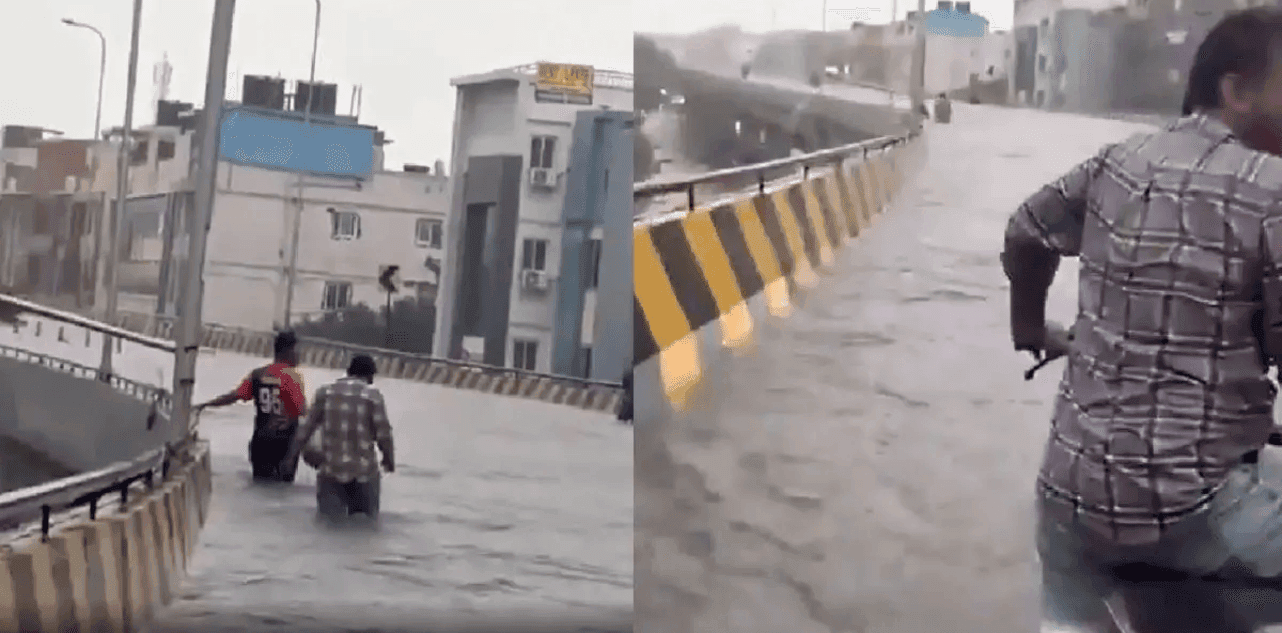 Gachibowli flyover flooding