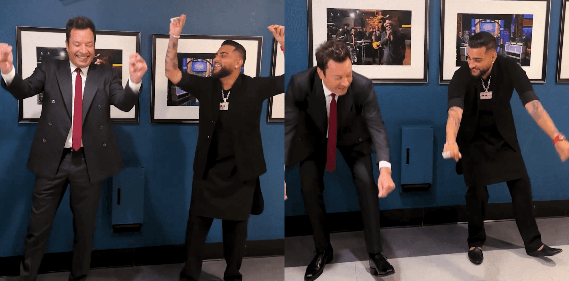 Karan Aujla Teaches Jimmy Fallon Bhangra to Ghabru
