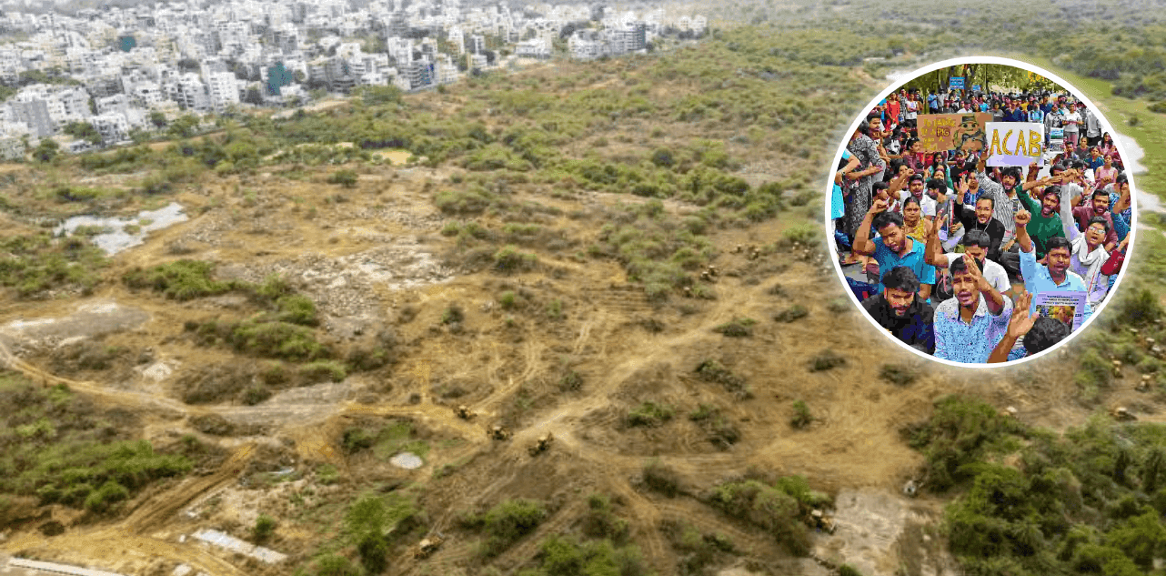 Telangana Government Clears 400 Acres of Hyderabad Forest Land Amid Massive Protests