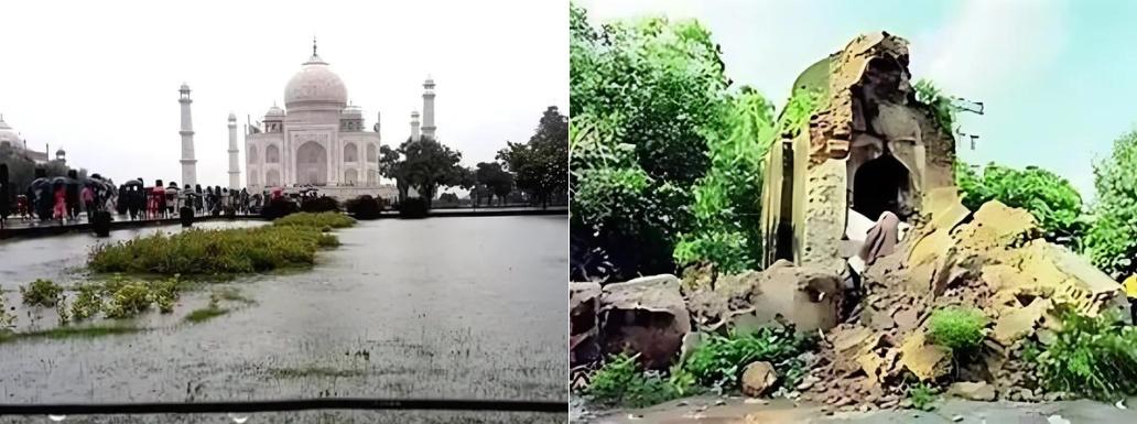 Breaking: 500-Year-Old Mosque Damaged by Rains in Agra