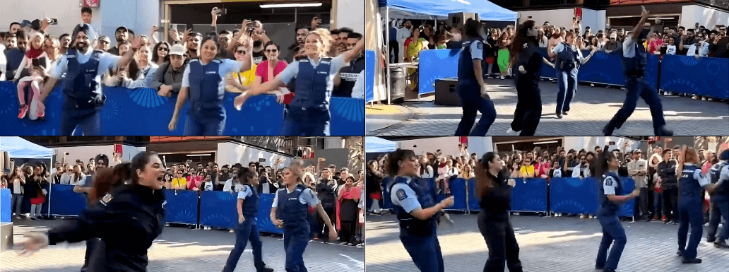 Auckland Submerges in Cultural Harmony with Policemen Showing Cool Bhangra Moves