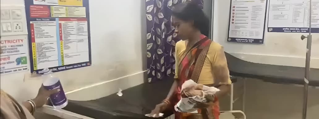 Outrage as Pregnant Woman Cleans Dead Husband’s Hospital Bed in MP’s Dindori