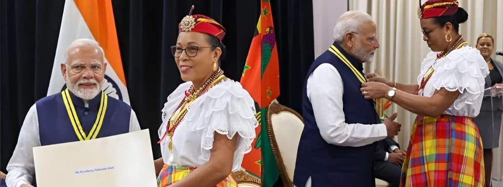 Dominica Awards Prime Minister Narendra Modi with National Award of Honor