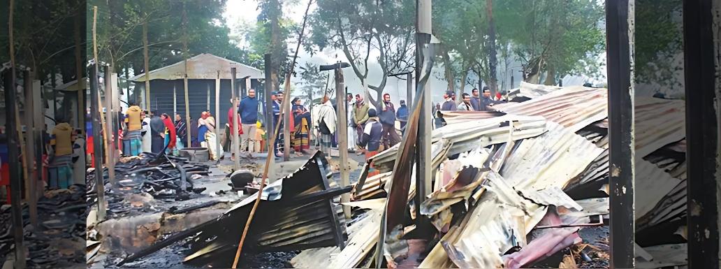 17 Houses Set Ablaze in Bangladesh on Christmas Eve