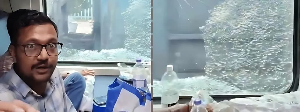 Stone Pelting on Train Heading to Prayagraj for Maha Kumbh: Videos Gone Viral