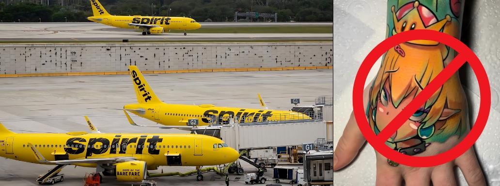 Spirit Airlines Not to Fly Passengers in Obscene Clothes or with Lewd Tattoos