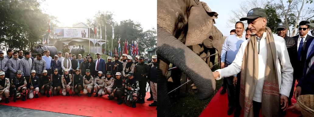India’s External Affairs Minister and 61 foreign Heads of Missions enjoy Elephant Safari